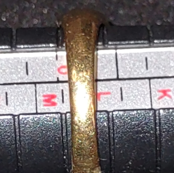 DIAMOND 10k solid gold 3 stone ring - Picture 6 of 8